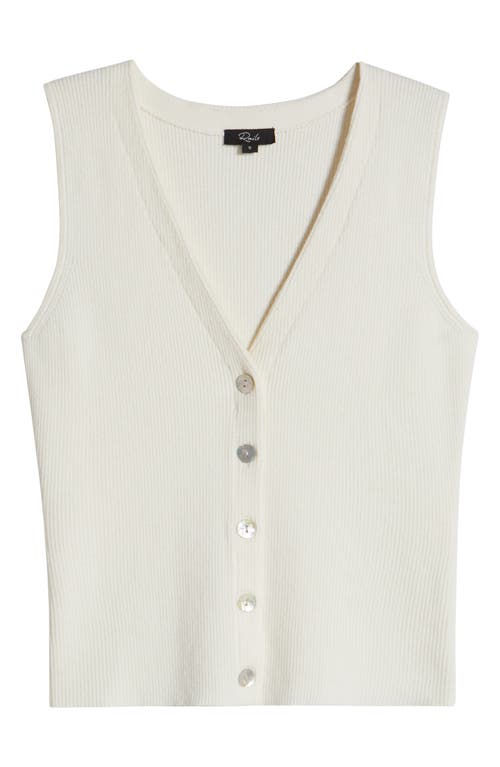 Rails Rosa Rib-knit Vest In Ivory
