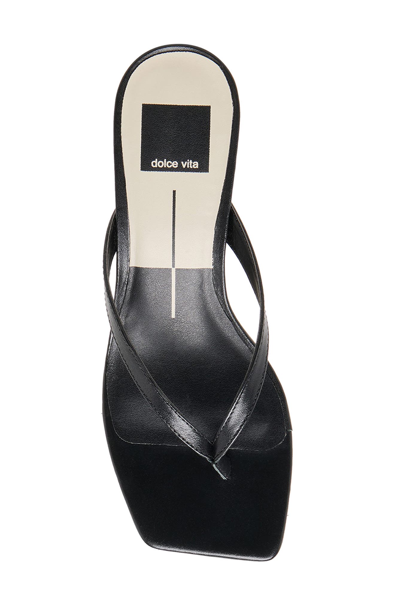 Dolce Vita Ramia Kitten Heel Flip Flop, Alternate, color, Black Leather