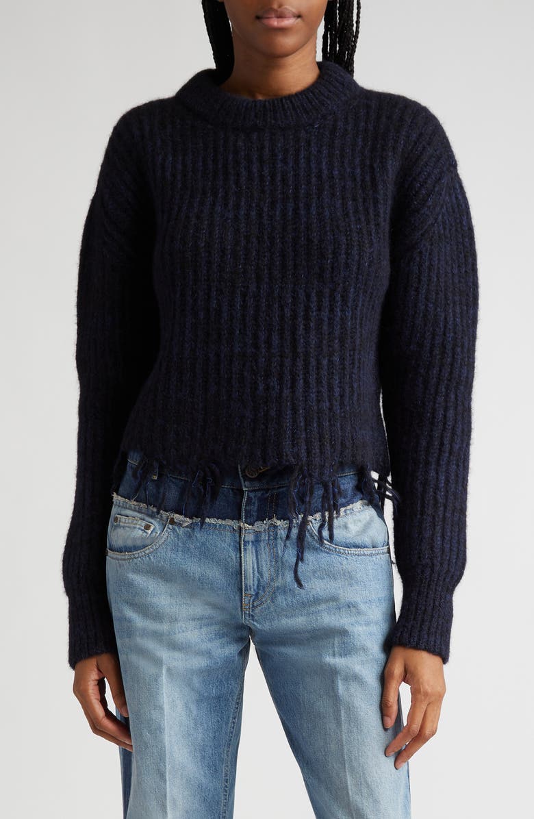 Stella McCartney Tweedy Alpaca Blend Crop Sweater, Main, color, 