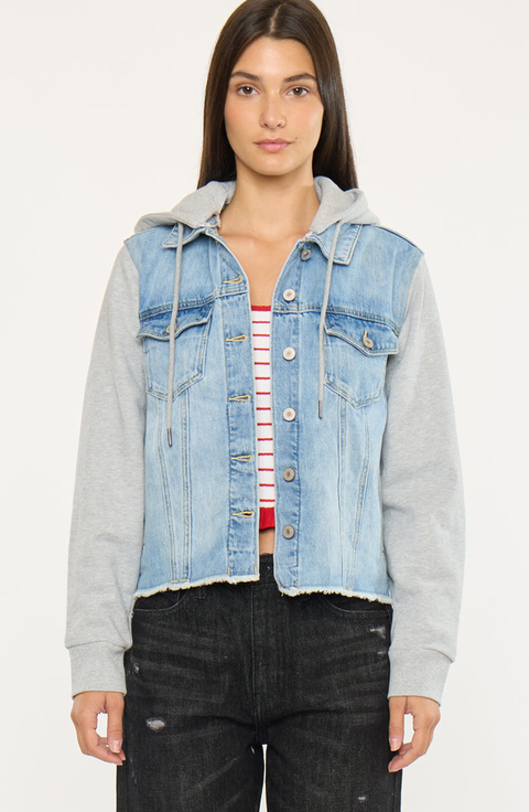 Karine Denim Hoodie Jacket