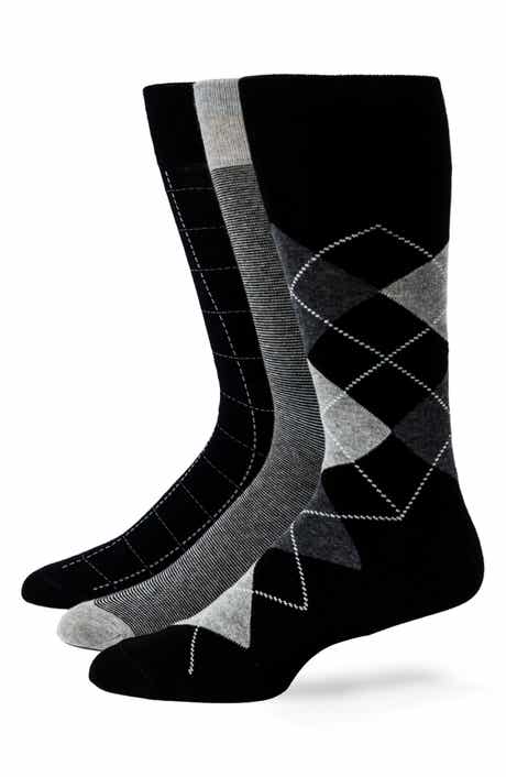 Lorenzo Uomo Assorted 3-Pack Cotton Blend Dress Socks