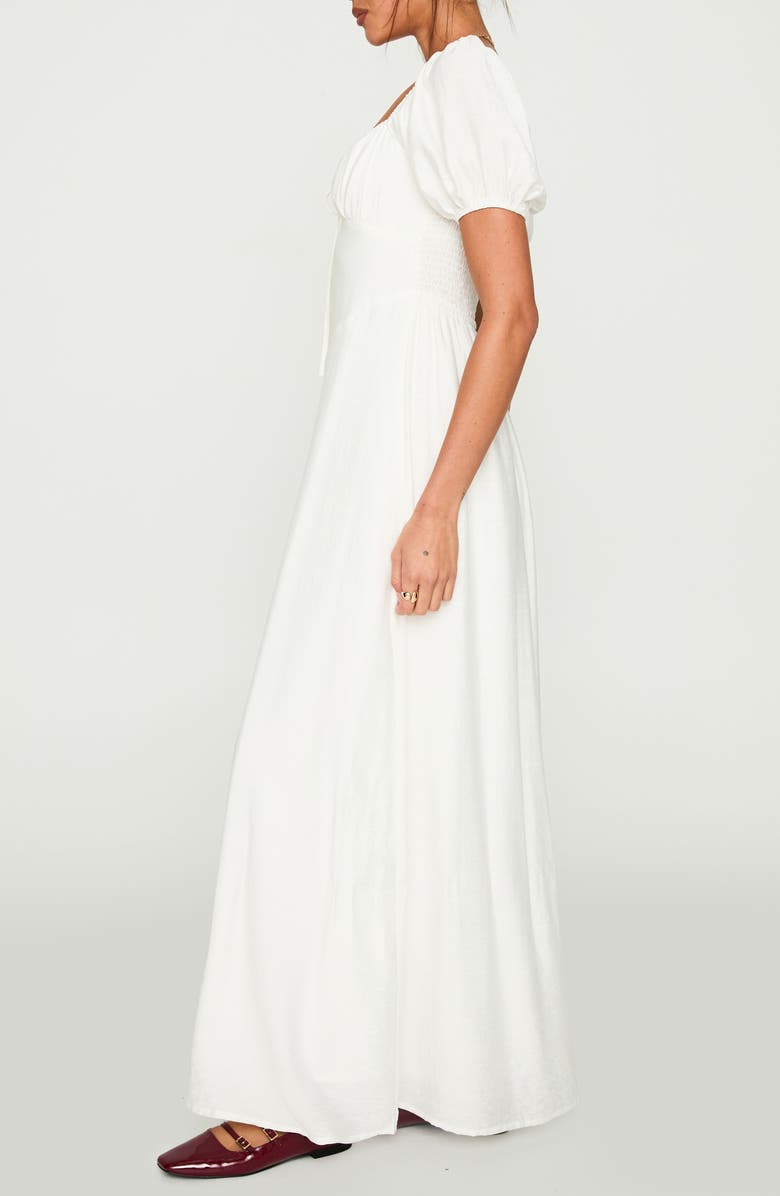 Princess Polly Song Puff Sleeve Maxi Dress, Alternate, color, White
