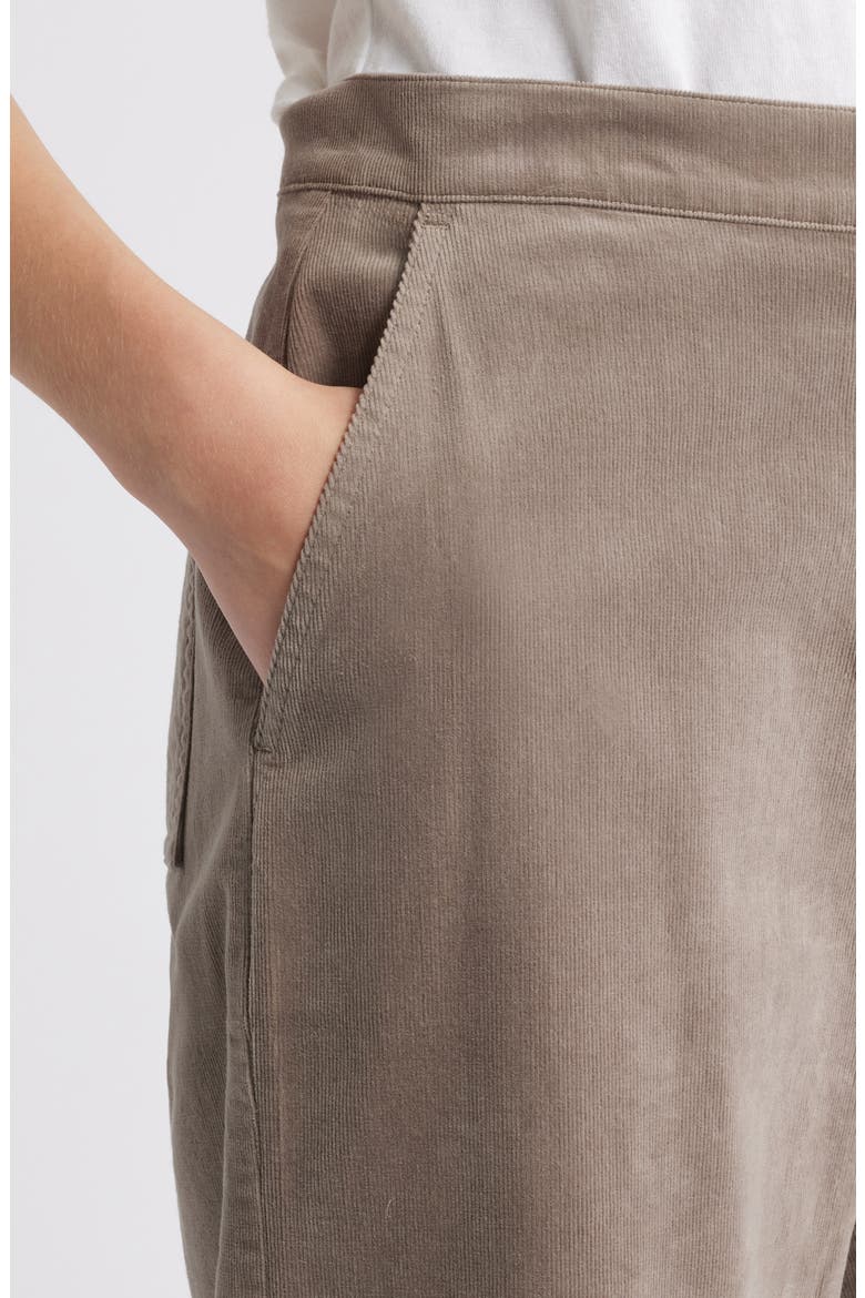 Wide Leg Crop Corduroy Pants, Alternate, color, TAUPE