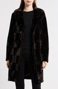 Via Spiga Reefer Faux Fur Longline Coat