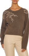 Vince Camuto Embellished Crewneck Sweater