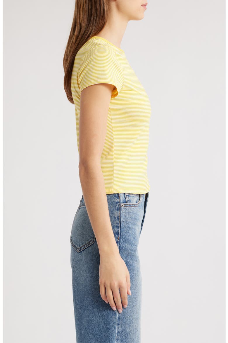 In Bloom Stripe Baby Tee, Alternate, color, BUTTER STRIPE