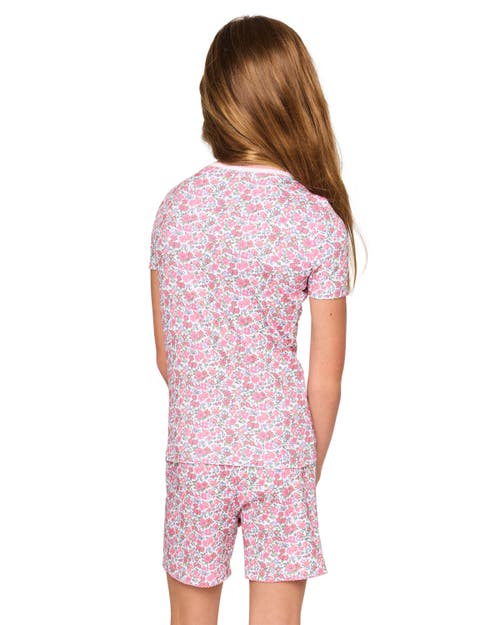 PETITE PLUME PETITE PLUME KIDS' FITTED TWO-PIECE PIMA COTTON SHORT PAJAMAS