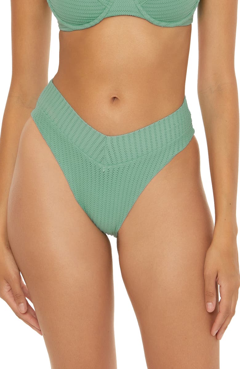 Becca Line In The Sand High Waist Bikini Bottoms, Main, color,