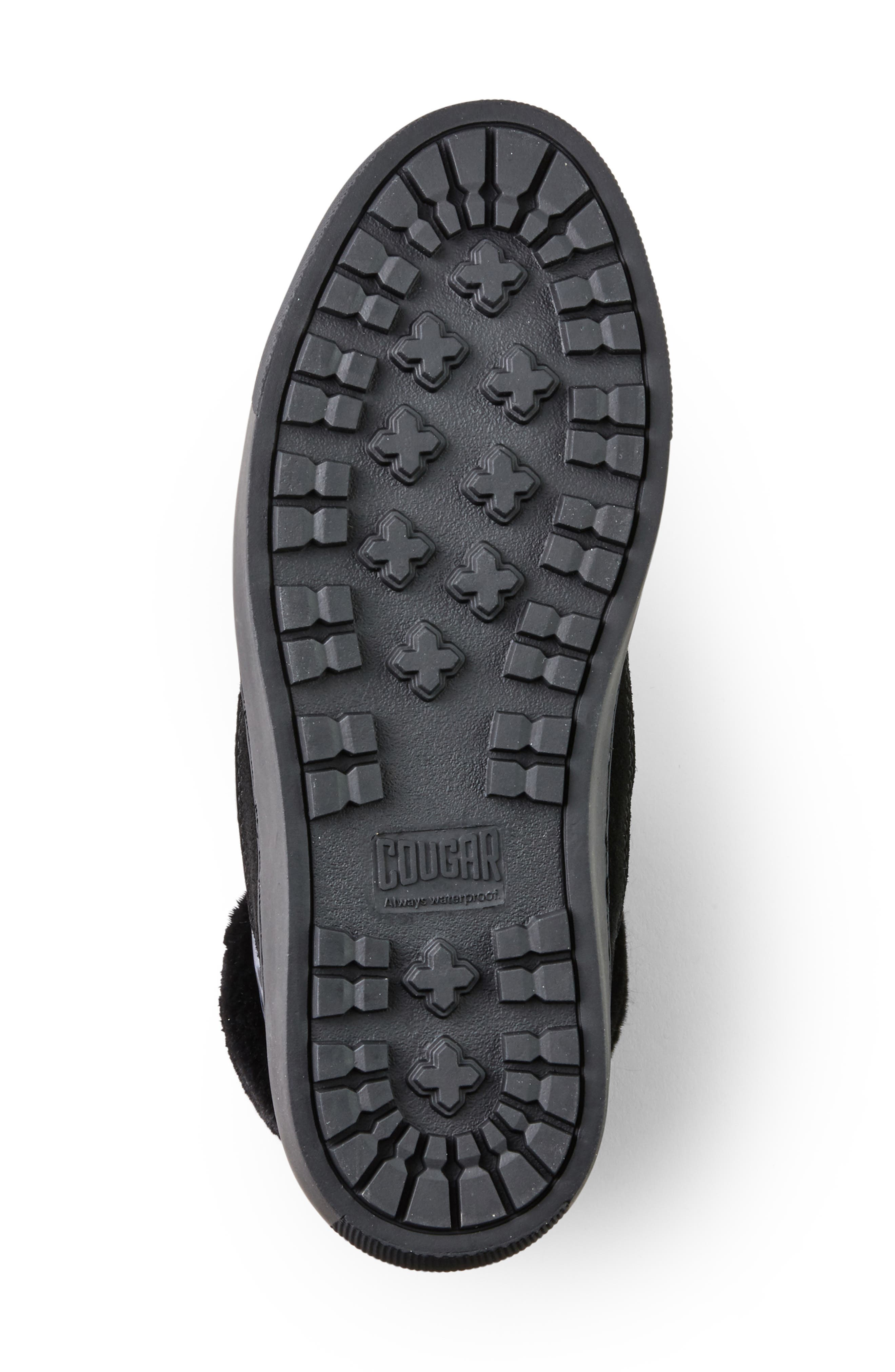 Dublin High Top Sneaker with Faux Fur Cuff, Alternate, color, BLACK LEOPARD SUEDE