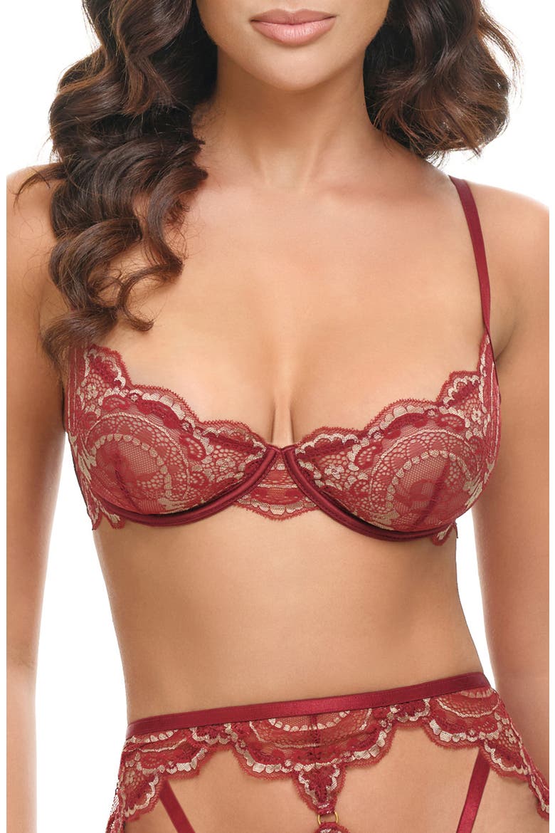 Arielle Underwire Bra, Main, color, SYRAH/ FROSTED ALMOND