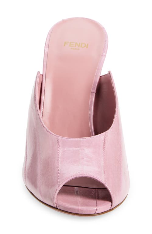 Fendi Show Genuine Eel Wedge Mule In Pink
