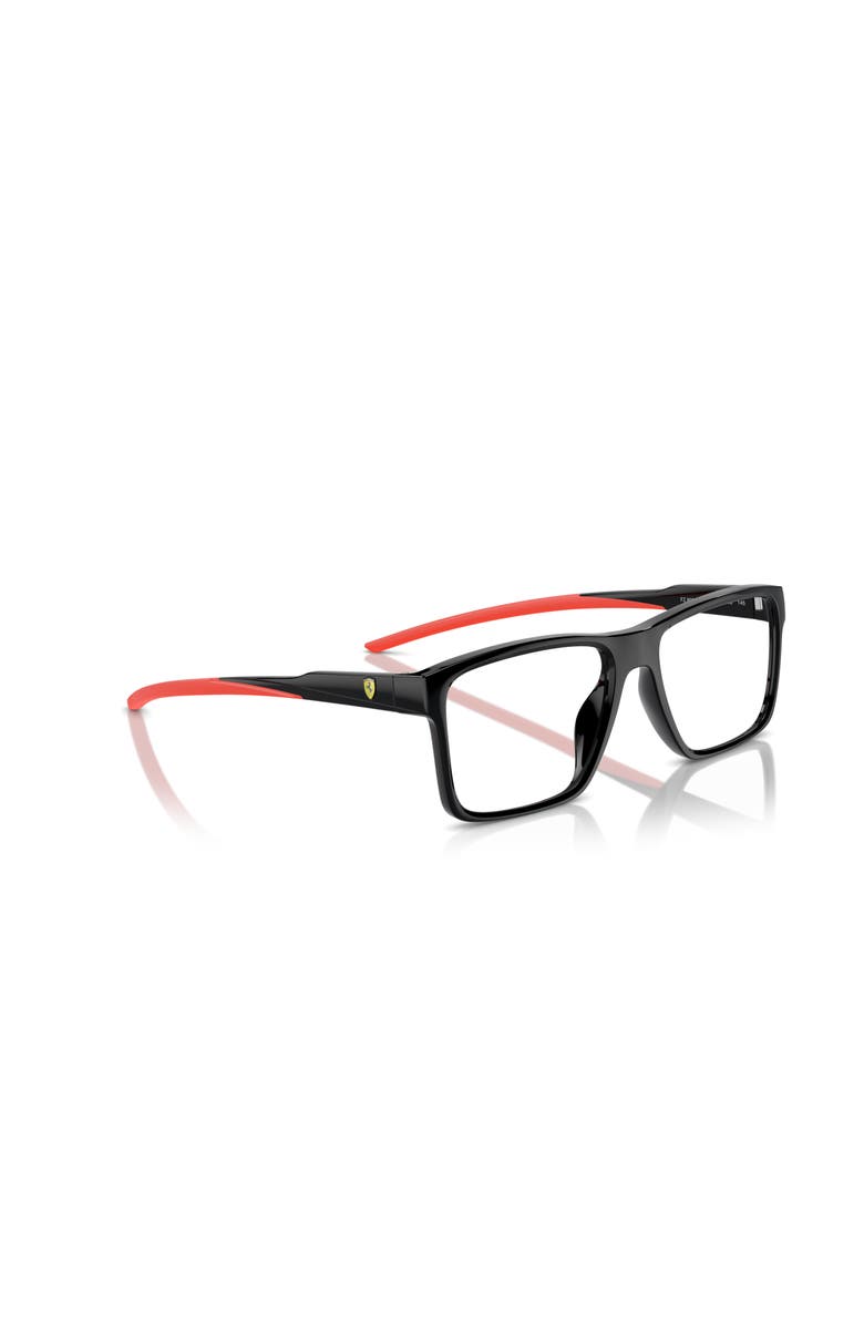 Scuderia Ferrari 54mm Rectangle optical glasses, Alternate, color, Black