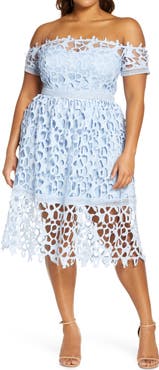 Chi Chi London Off the Shoulder Lace Dress