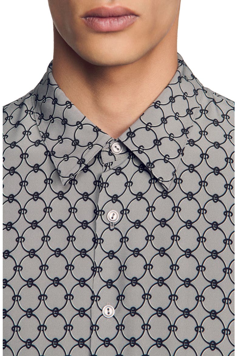 Chain print shirt, Alternate, color, Grey
