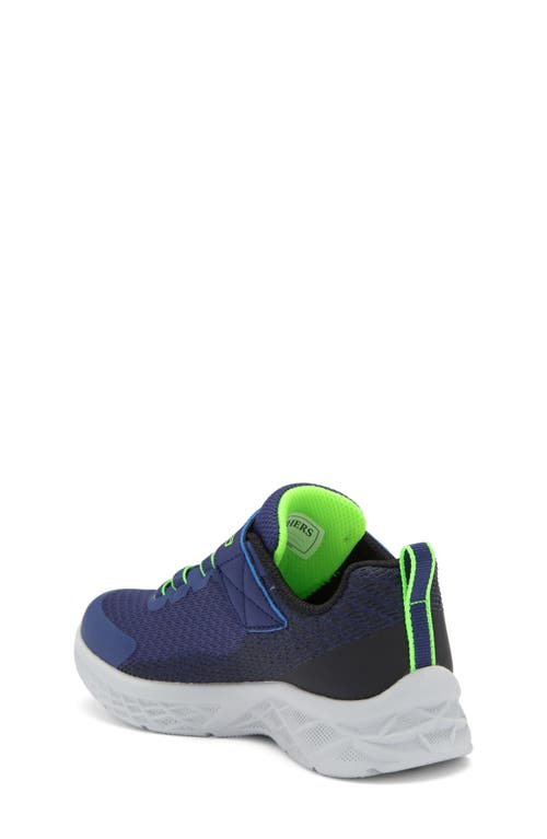 Skechers Little Boys Microspec Ii In Navy/black/lime