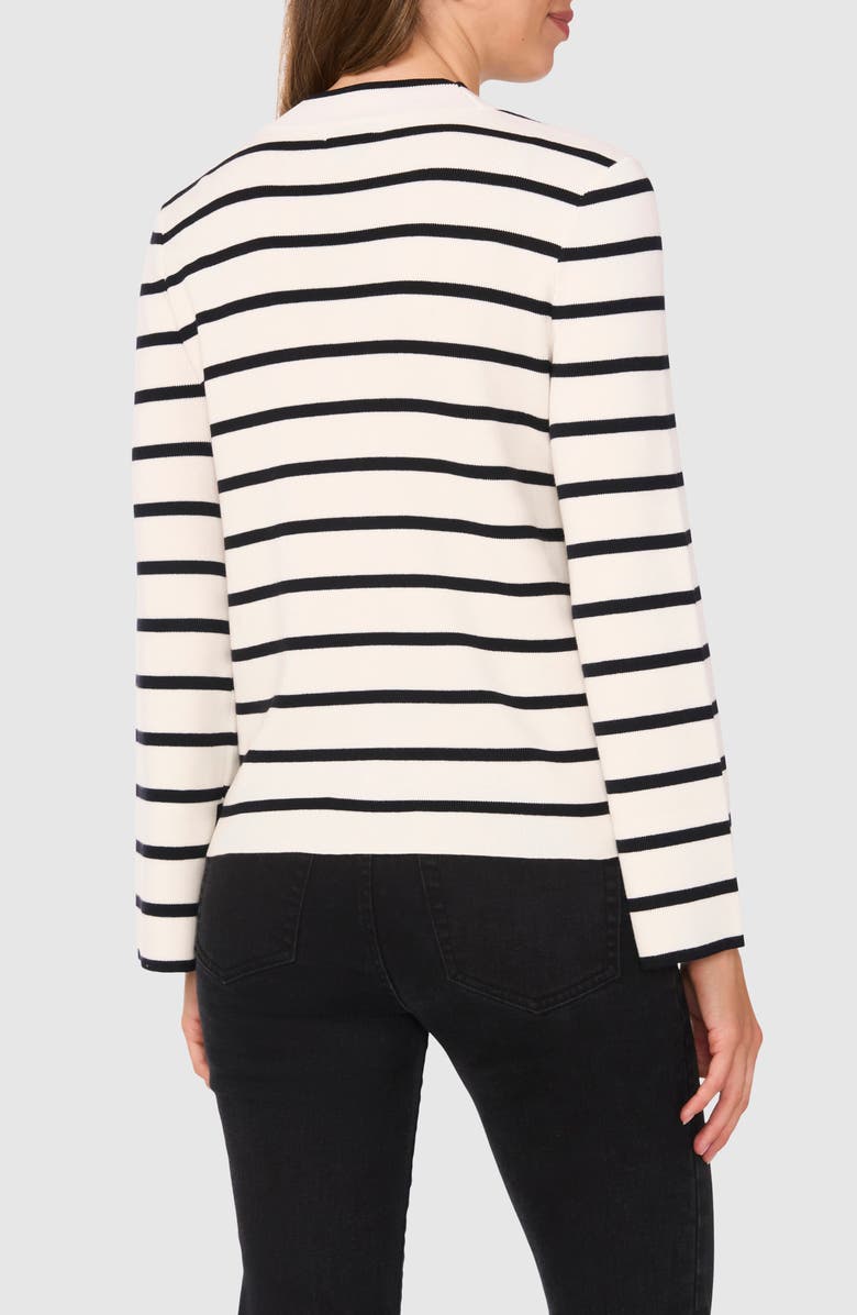 Stripe Mock Neck Sweater