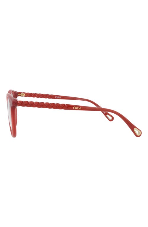 Chloé Core 49mm Cat Eye Optical Glasses In Orange Orange Transparent