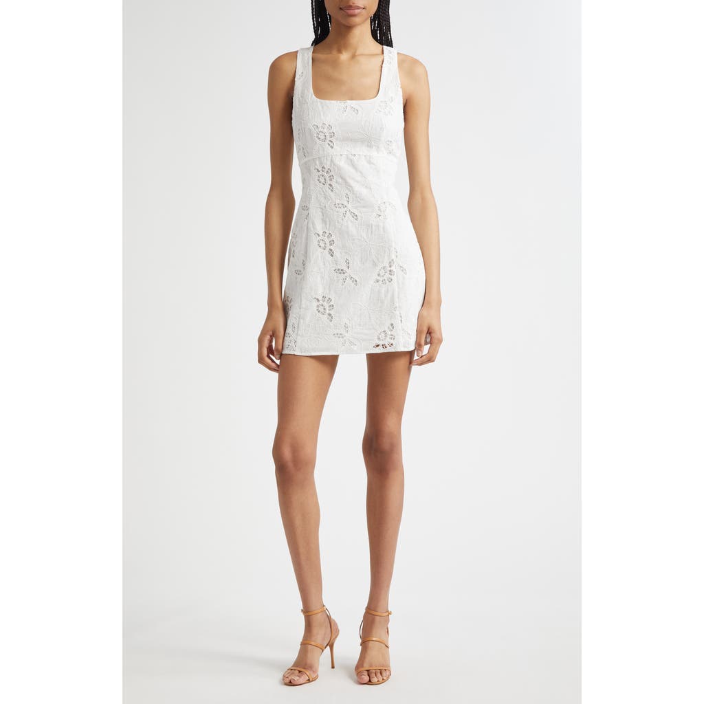 RAMY BROOK RAMY BROOK AMALIA FLORAL EMBROIDERY COTTON MINIDRESS