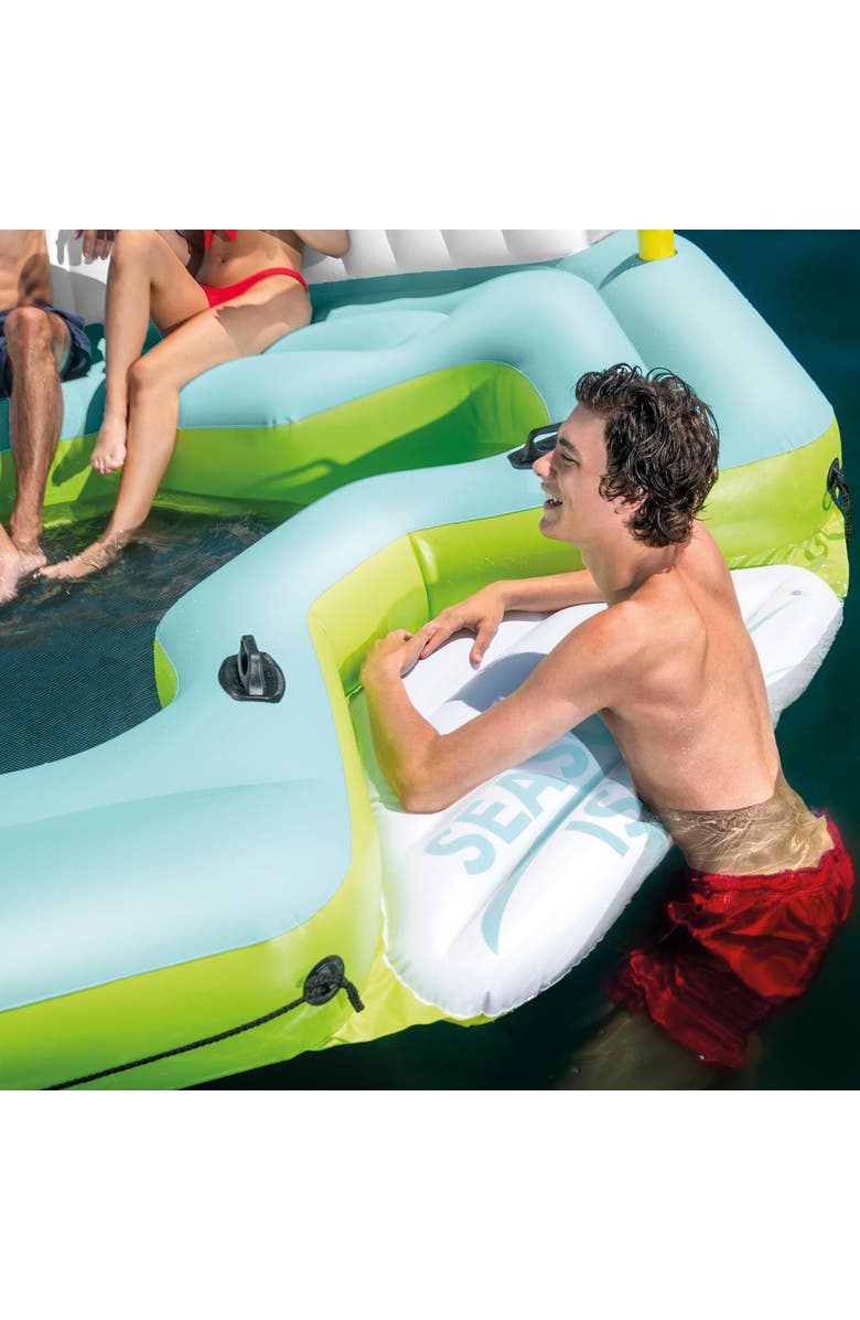 Intex Seascape Island Inflatable Relaxation Island Float, Alternate, color, Multicolored