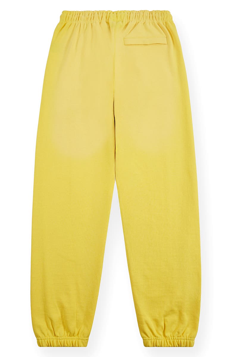 PAPER PLANES Arched Logo Cotton French Terry Sweatpants, Alternate, color, Yellow