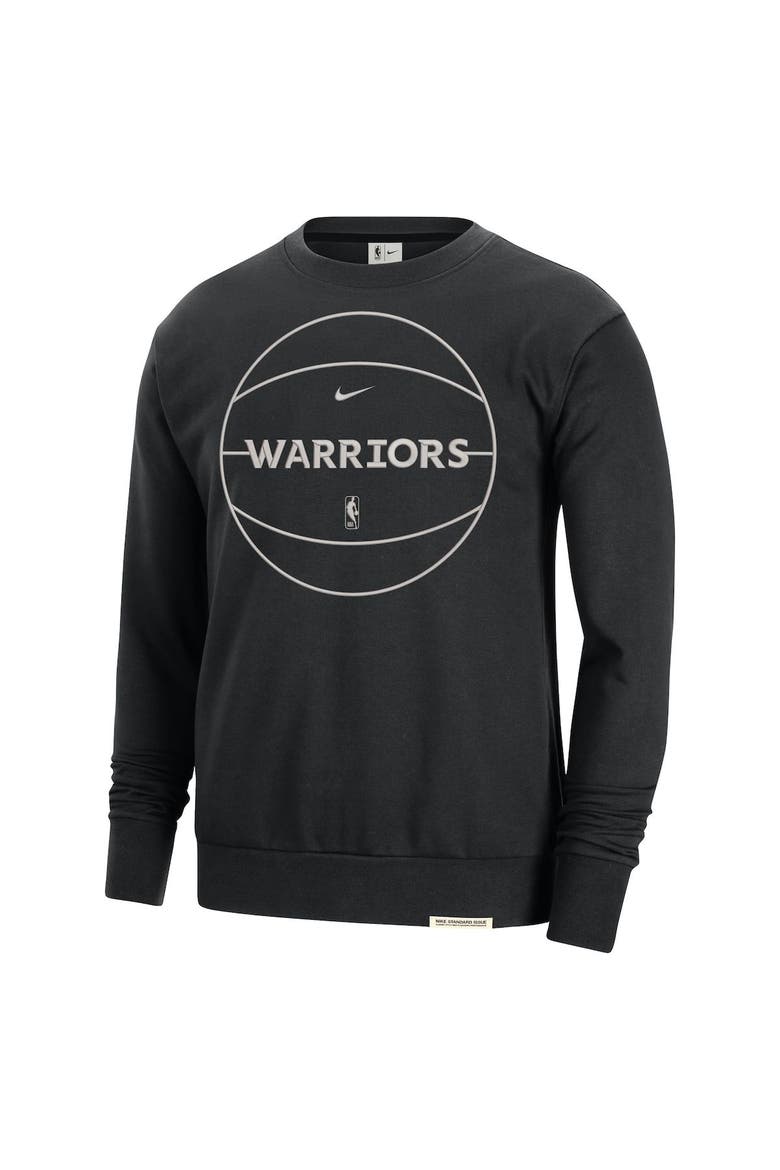 Men's Nike Black Golden State Warriors 2023/24 Authentic Standard Issue Travel Performance Pullover Sweatshirt, Alternate, color, Black