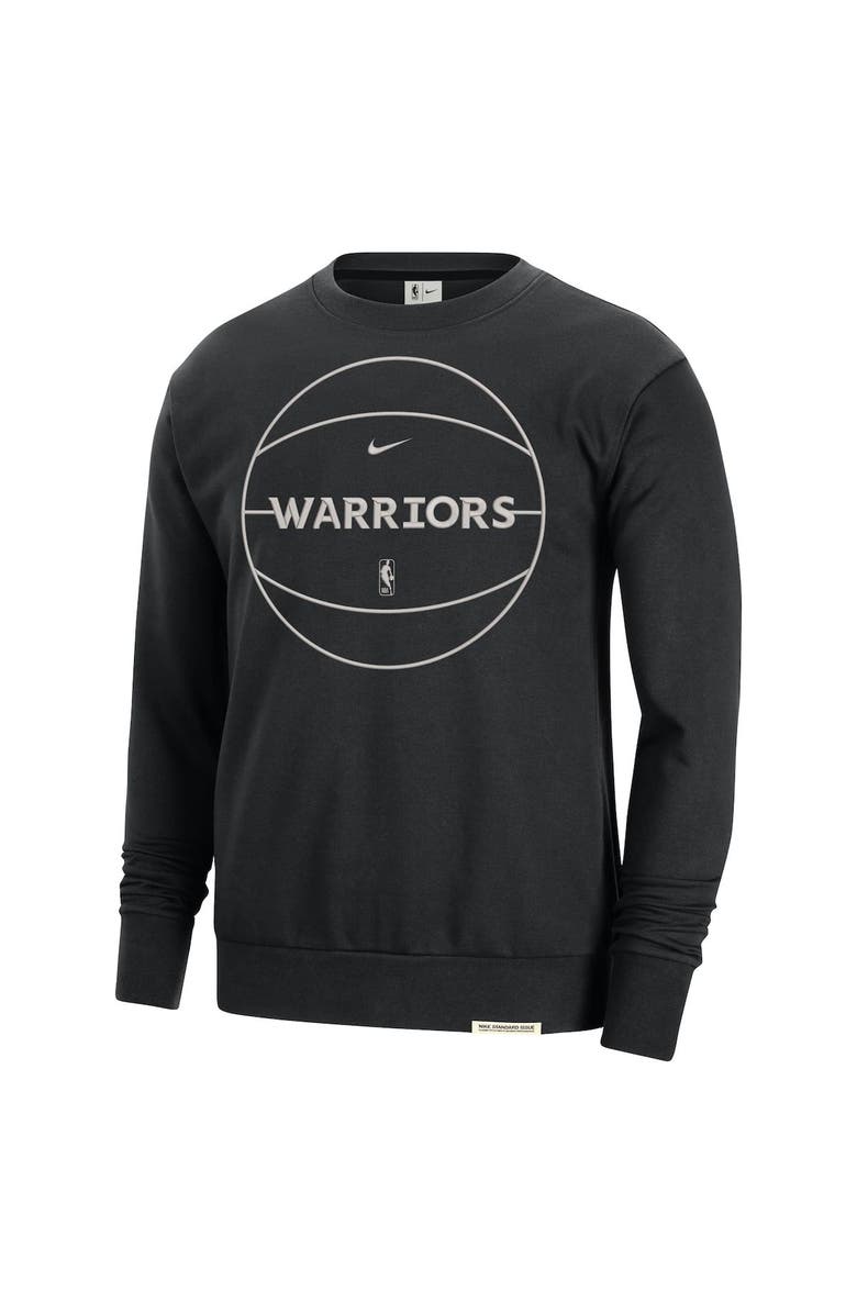 Nike Men's Nike Black Golden State Warriors 2023/24 Authentic Standard Issue Travel Performance Pullover Sweatshirt, Alternate, color, Black