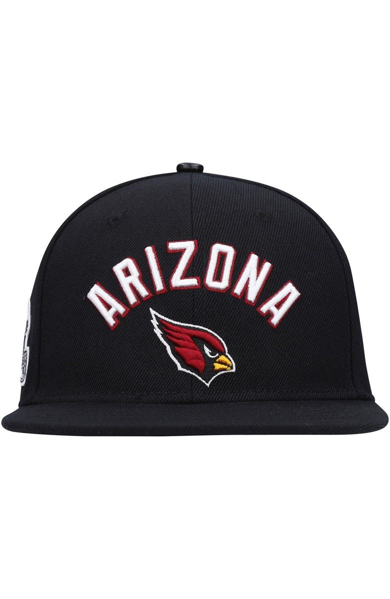 PRO STANDARD Men's Pro Standard Black Arizona Cardinals Stacked Snapback Hat, Alternate, color, 