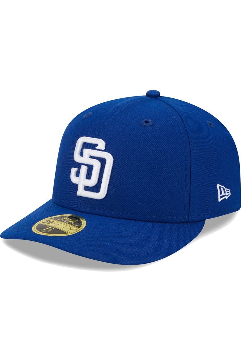 Men's New Era  Royal San Diego Padres White Logo Low Profile 59FIFTY Fitted Hat, Alternate, color, Royal