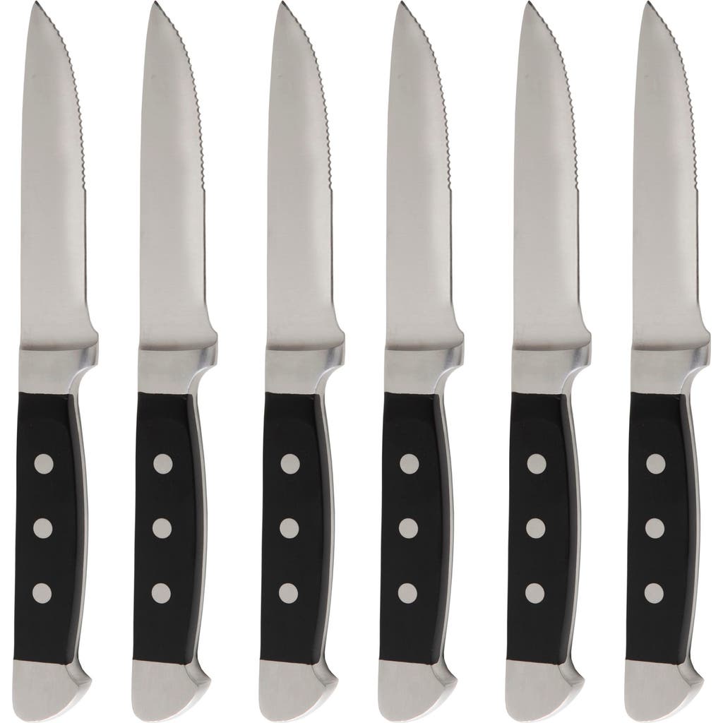 Fortessa Vaquero 6-piece Steak Knife Set In Grey