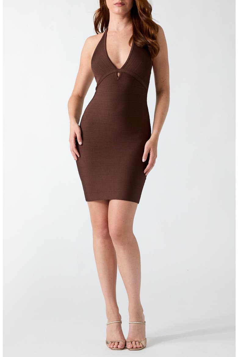 Alexis Halter Bandage Minidress, Main, color, G1EA-LIGHT
