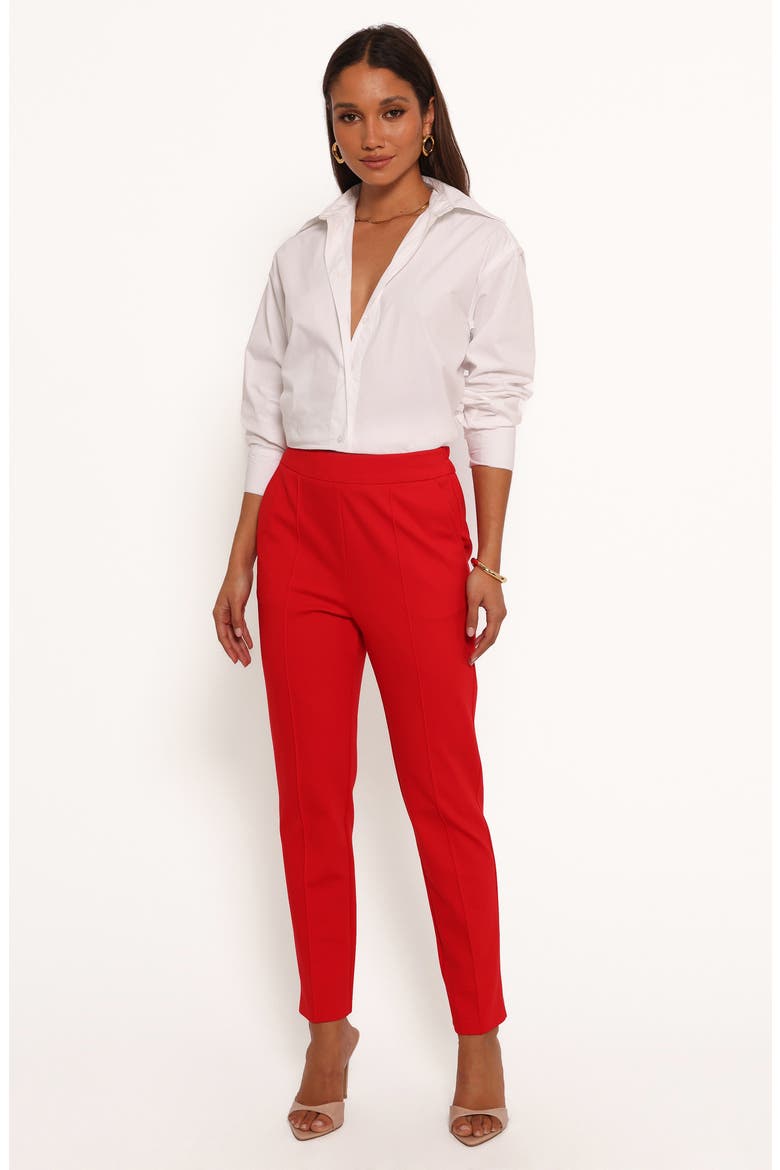 Martina Tapered Leg Pants, Alternate, color, RED