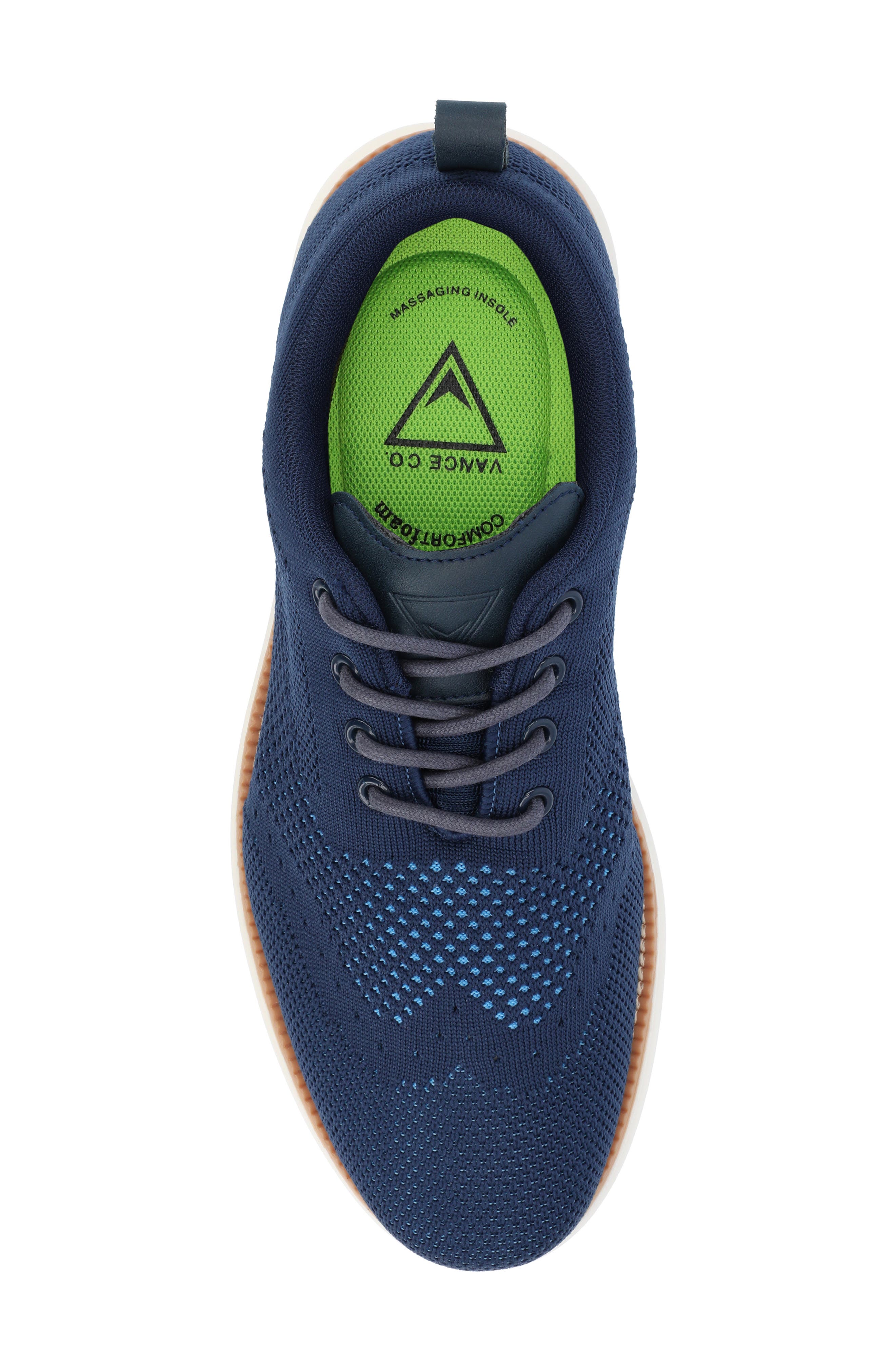 Ezra Knit Oxford Sneaker - Wide Width, Alternate, color, BLUE