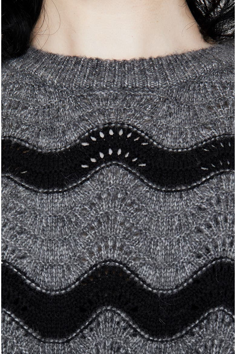 Nave Stripe Knit Sweater, Alternate, color, Grey