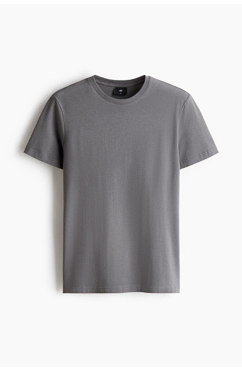 H&M 5-pack slim fit t-shirts, Alternate, color, Gray/Burgundy