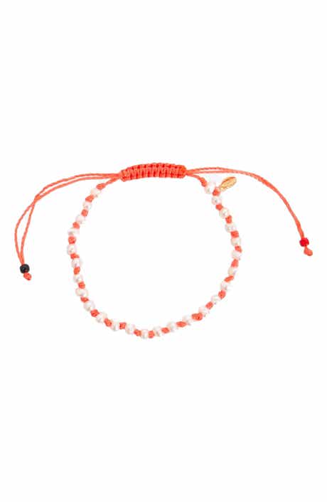 Clare V. Petite Freshwater Pearl Beaded Slide Bracelet