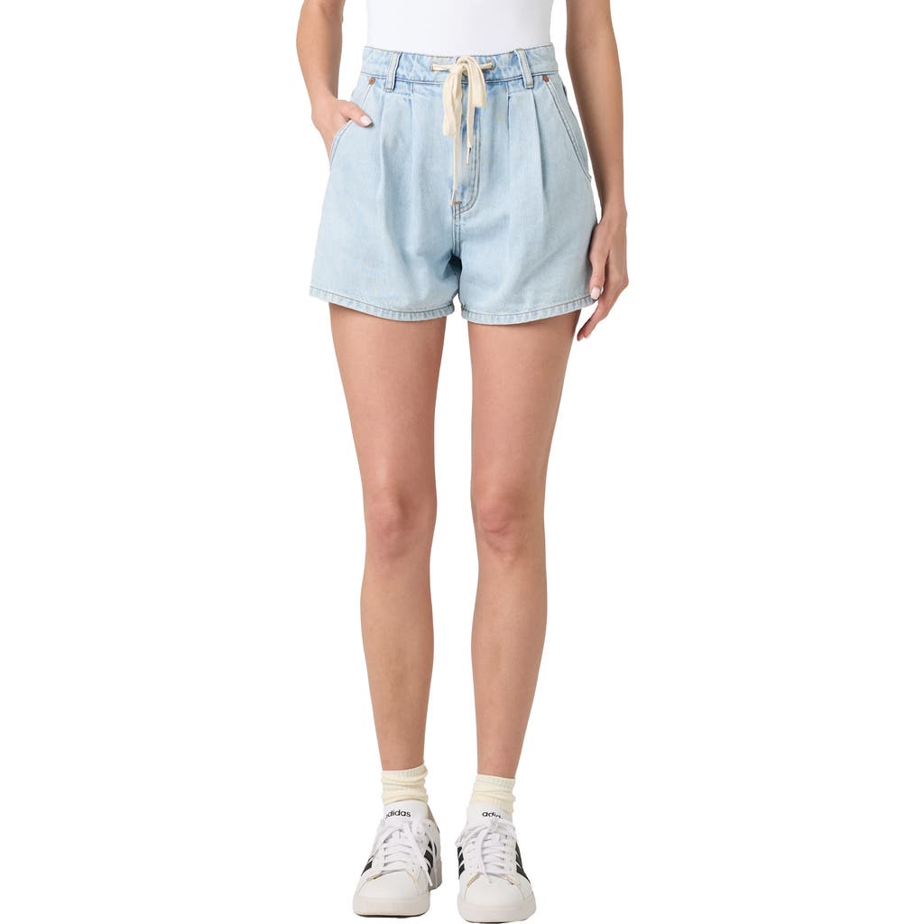 Blanknyc Tie Waist Denim Shorts In Sand Walk