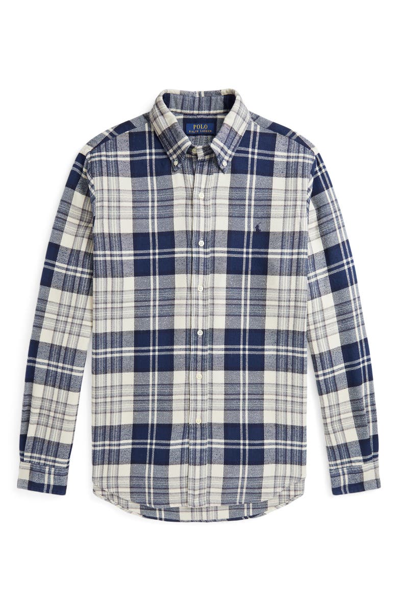 Polo Ralph Lauren Plaid Flannel Button-Down Shirt, Alternate, color,