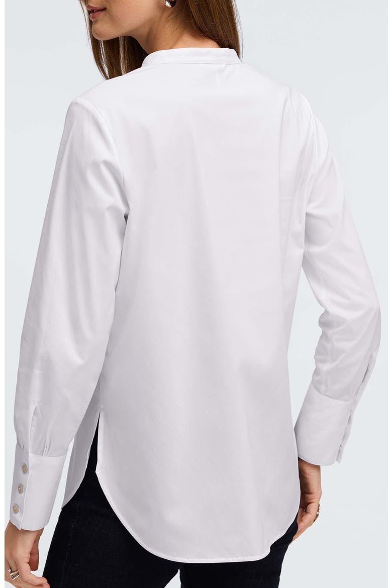 Kris Tux Bib Cotton Button-Up Shirt, Alternate, color, WHITE