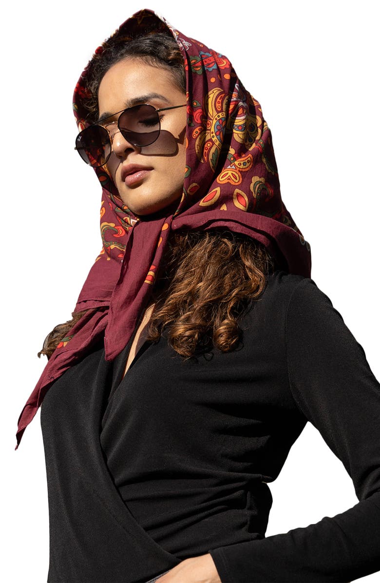 SAACHI Modern Paisley Print Bandana, Alternate, color,