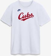 Nike Men's Nike White Chicago Cubs Cooperstown Collection Wordmark T-Shirt