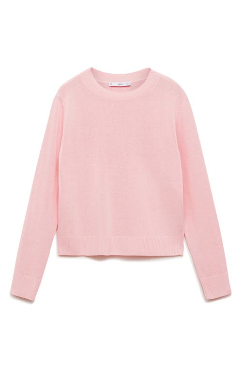 Mango Crewneck Sweater In Pink