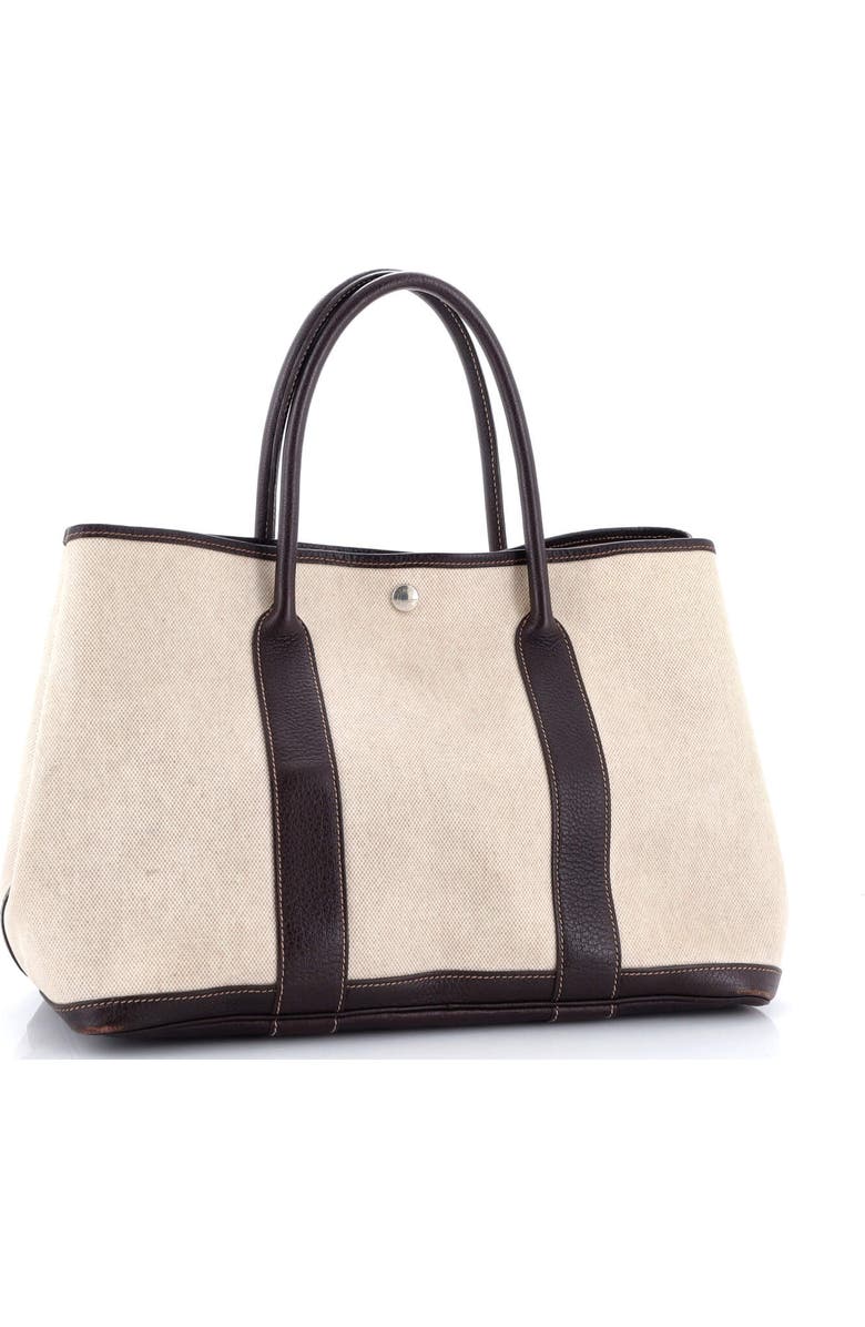 Pre-Owned Hermes Garden Party Tote Toile and Leather 36, Alternate, color, Cocaon