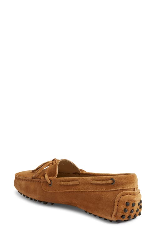 Ann Mashburn Moc Toe Driving Shoe In Camel Suede