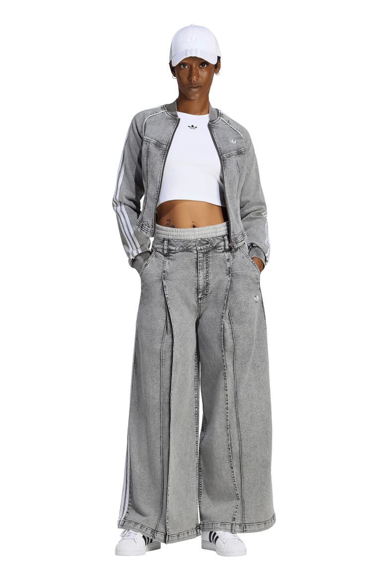 Superstar Corset Track Jacket, Alternate, color, GREYWASH