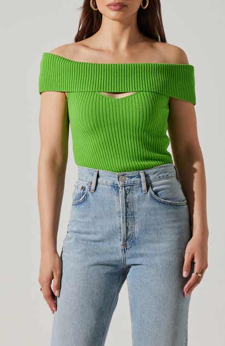 ASTR the Label Ainsley Cutout Off the Shoulder Sweater