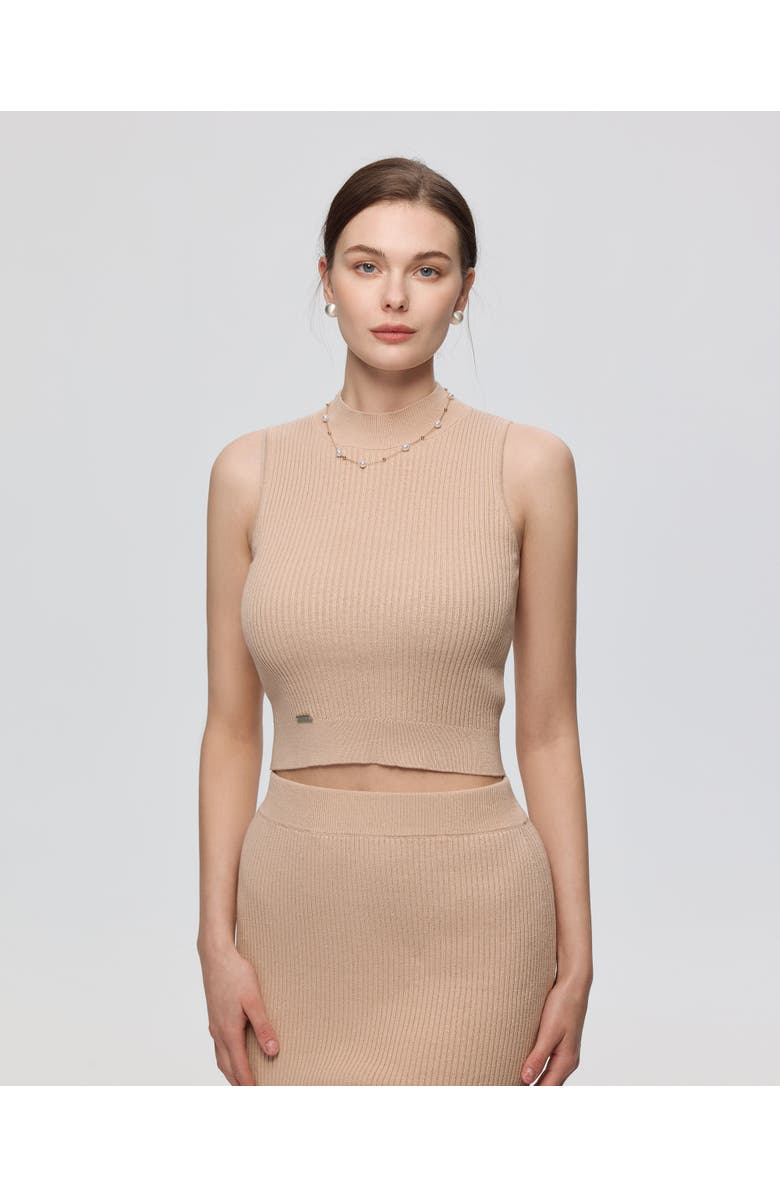 JUANA Sera Rib Knit Tank, Main, color, Tan