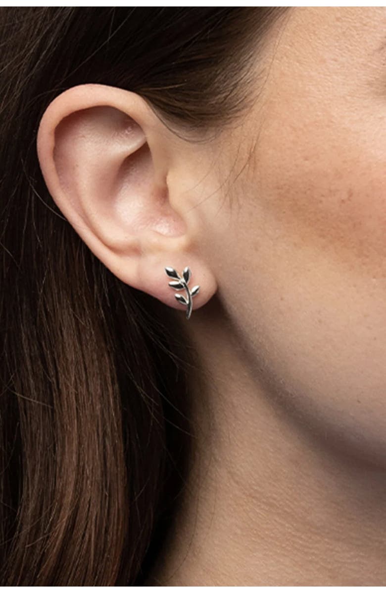 Bearfruit Jewelry Sterling Silver 18k Gold Plated Olivia Earrings Dainty Daily Wear, Alternate, color, Silver