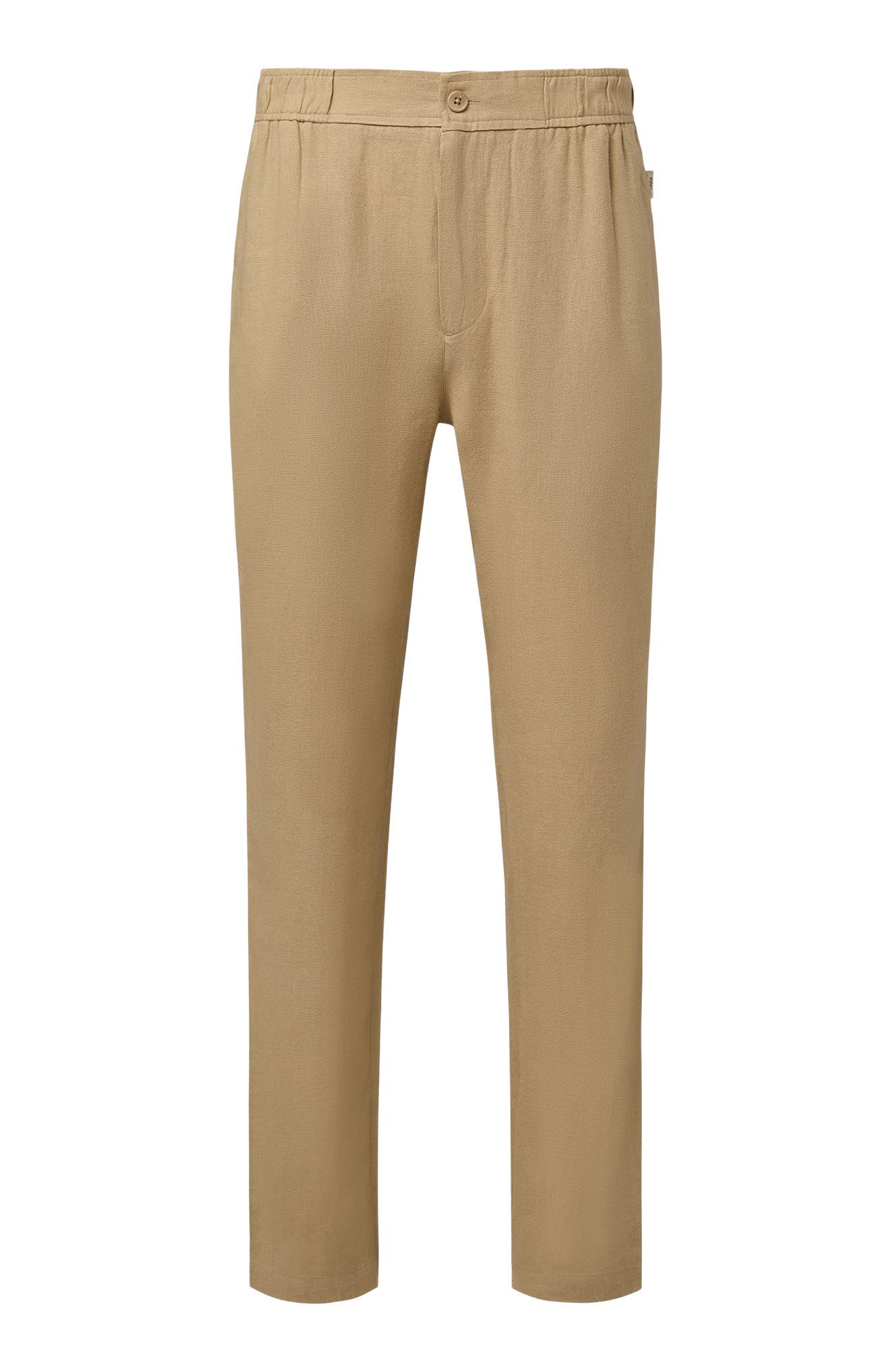 Button Front Elastic Linen Pant - image 4