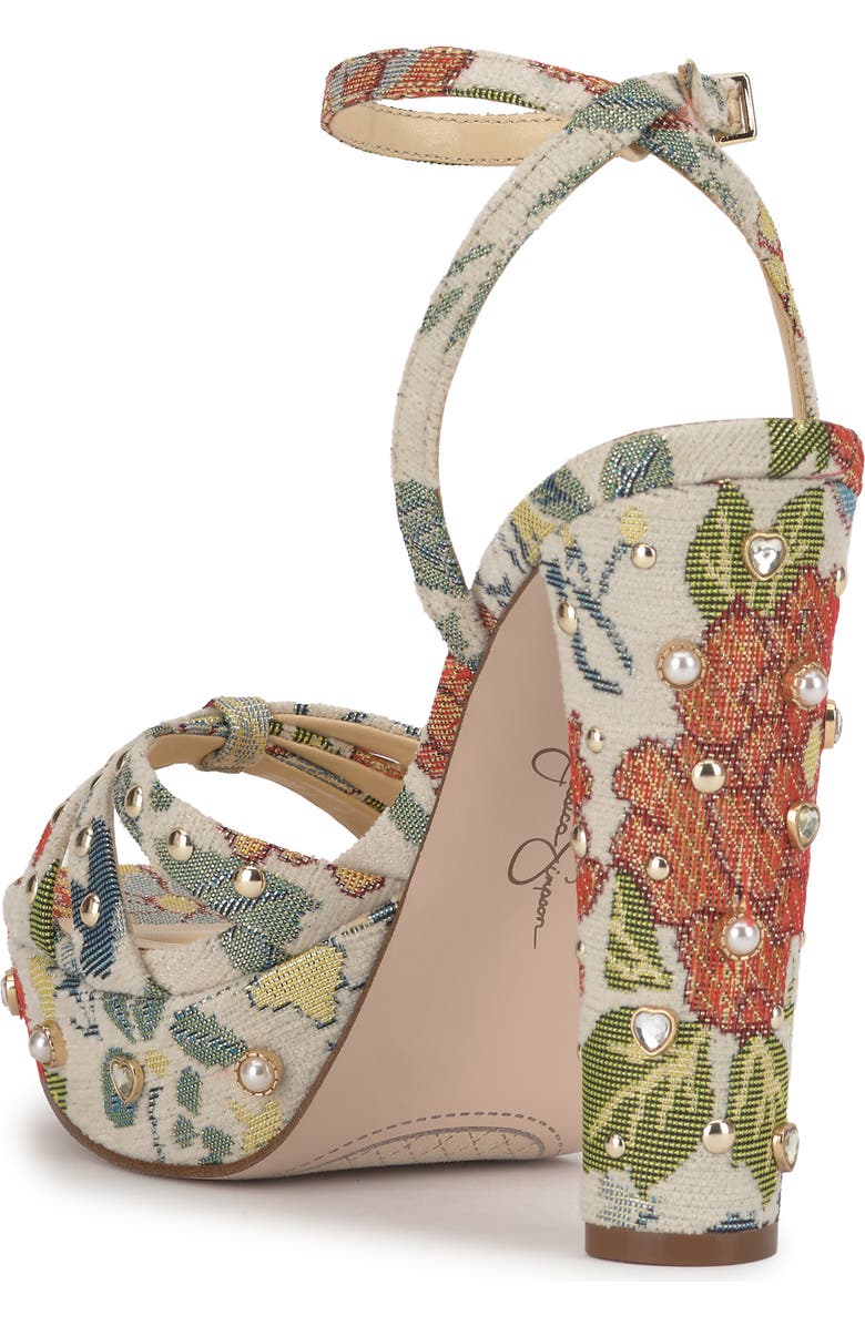 Jessica Simpson Ilaria 2 Ankle Strap Platform Sandal, Alternate, color, Cream Multi