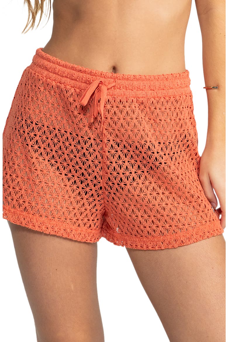 Sunset Riders Cover-Up Shorts, Main, color, APRICOT BRANDY